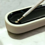 Ceramic Incense Holder Long Black - Image 2