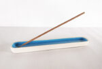 Ceramic Incense Holder Long Blue