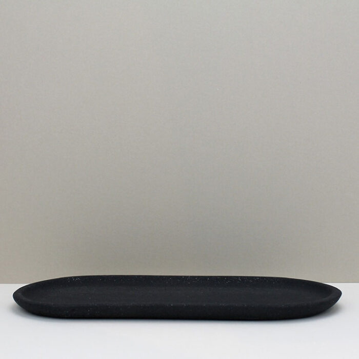Single Black Granite Incense Tray - Image 1