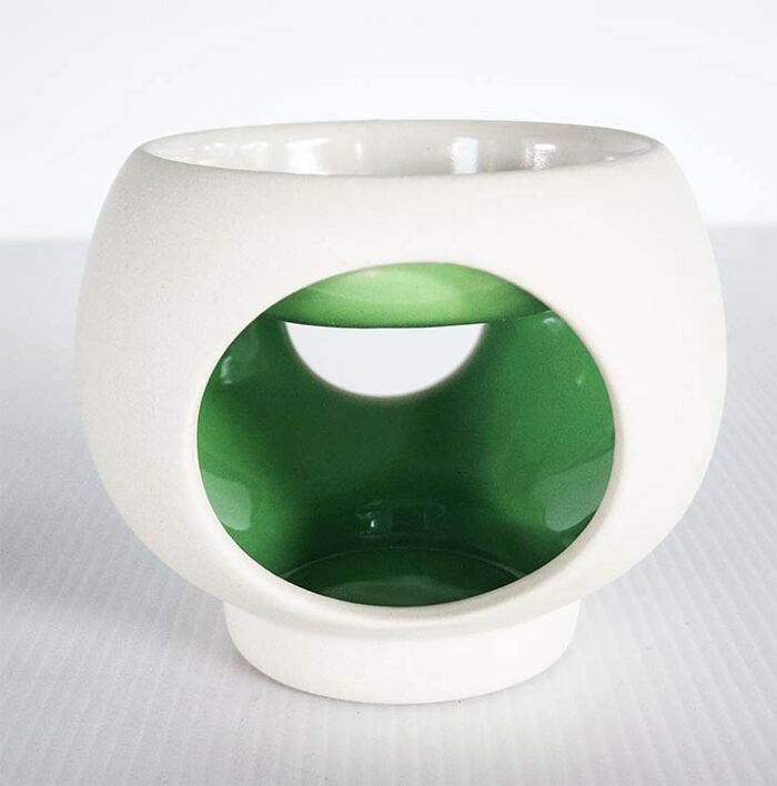 Small Oil Burner – Round – Green - Image 1