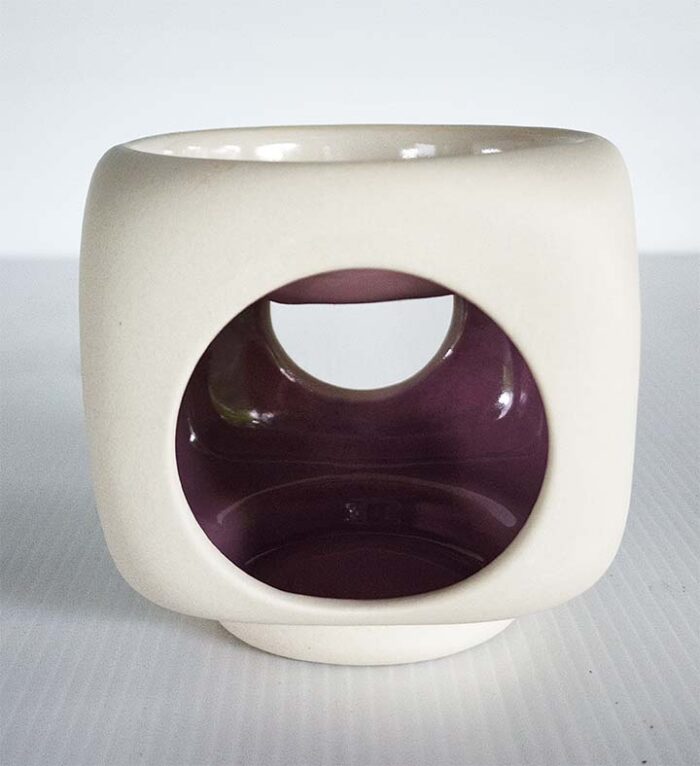 Small Oil Burner – Square – Purple - Image 1