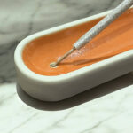 Ceramic Incense Holder Long Orange - Image 2