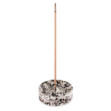 Single Speck Black & White Incense Holder