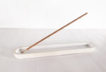 Ceramic Incense Holder Long White
