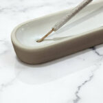 Ceramic Incense Holder Long White - Image 2