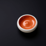 Ceramic Incense Holder Round Orange