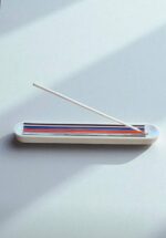 Ceramic Incense Holder Long Multi Striped